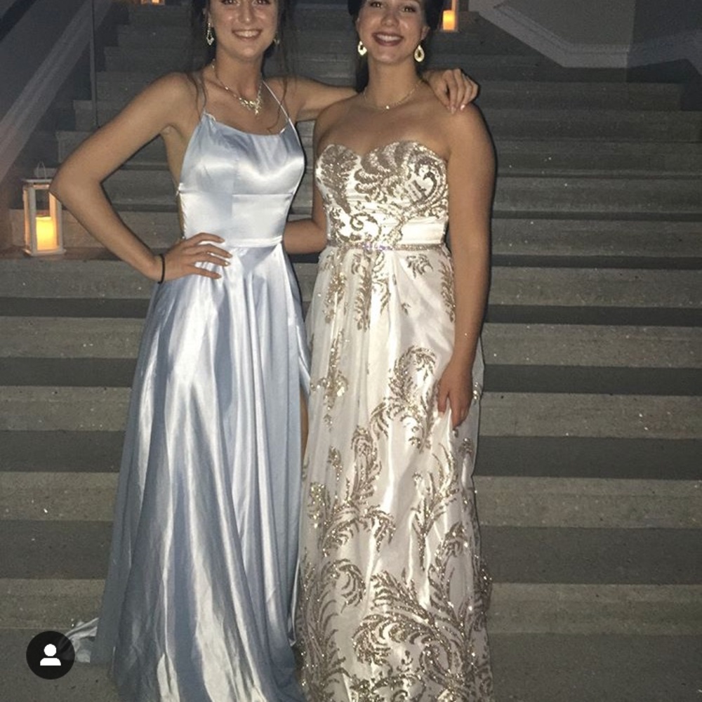 Light blue prom dress